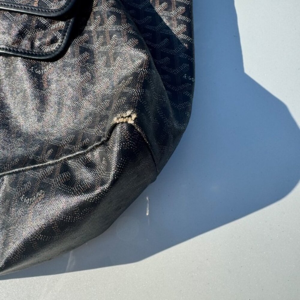 Goyard Saint Louis GM Tote Black Goyardine Canvas Authentic - Picture 6 of 11